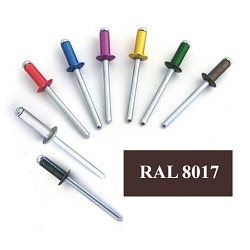 Заклепка вытяжная 4,0х10 RAL8017 алюм-сталь